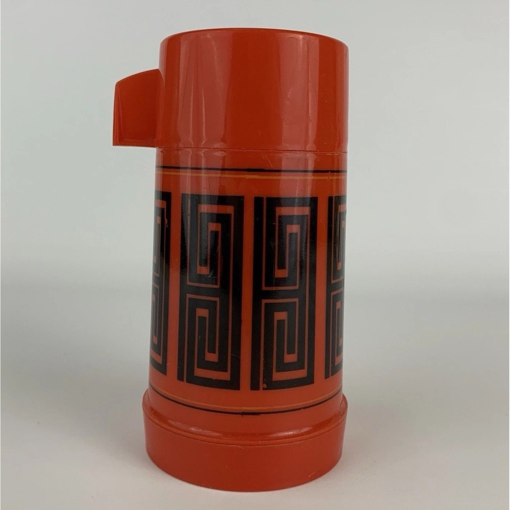 Aladdin Temp-Rite Red Greek Key Thermos Half Pint Nashville TN Vintage